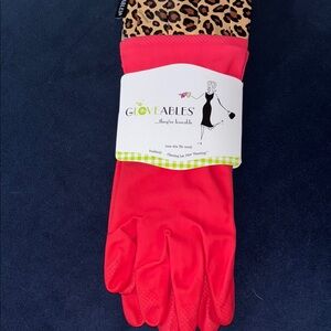 Pink Leopard Print Women's Gloves
